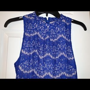 Love Fire Blue Laced Dress